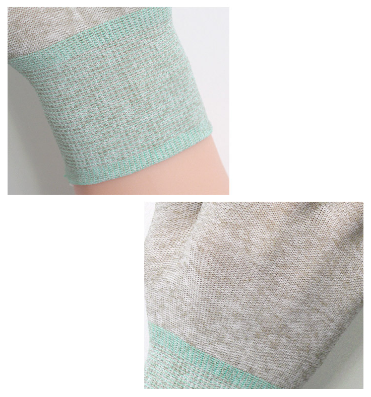 ESD PU Coated Nylon/Copper Gloves; Fingertips/Palm coated