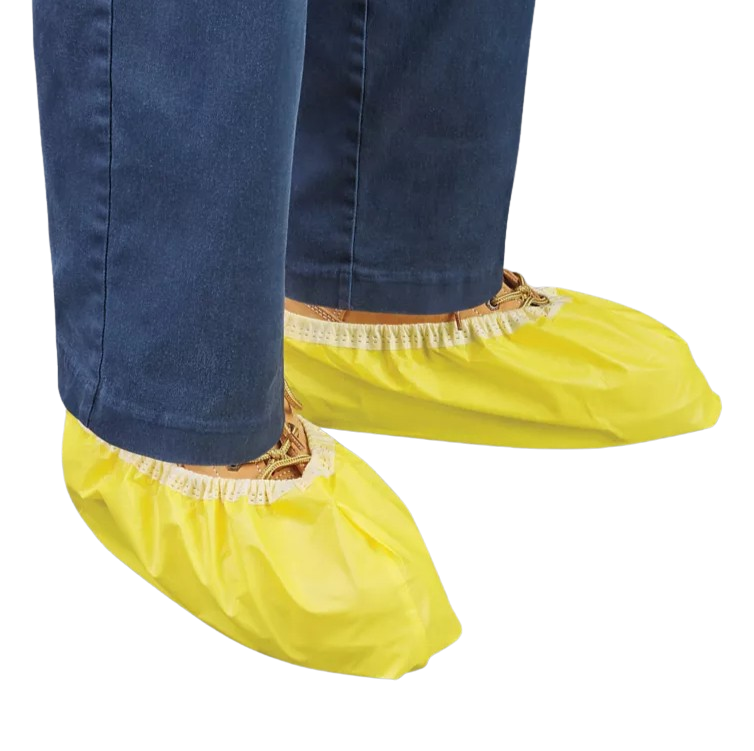Disposable Chemical Resistant Shoe Covers, Yellow