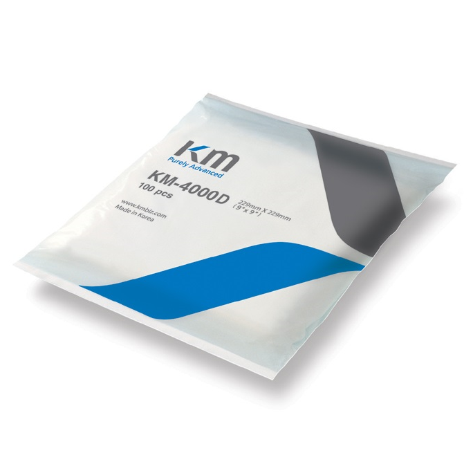 KM Polyester Sealed-border, Low ion Wipers(class ISO 3+); KM-4000D