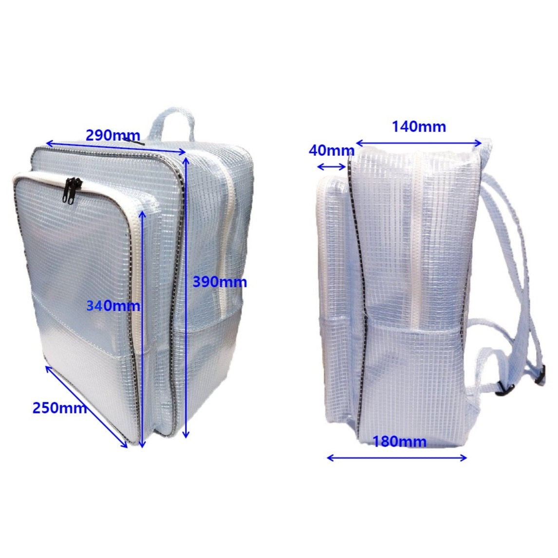 Clear ESD-Safe PVC Cleanroom Backpack