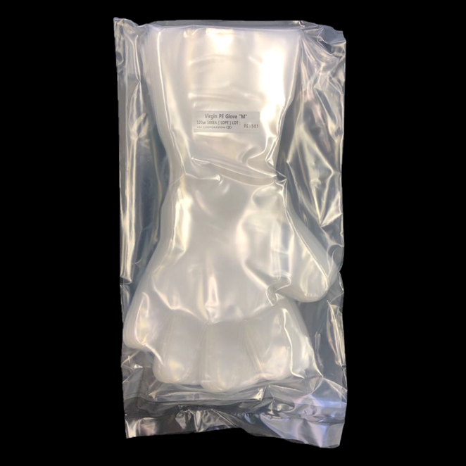 KM Virgin PE Gloves, Elbow Length (ISO Class 3+); Solar Cell