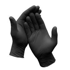 KM Nitrile Exam Gloves 5.5 Mil, Fingertips Textured; Black