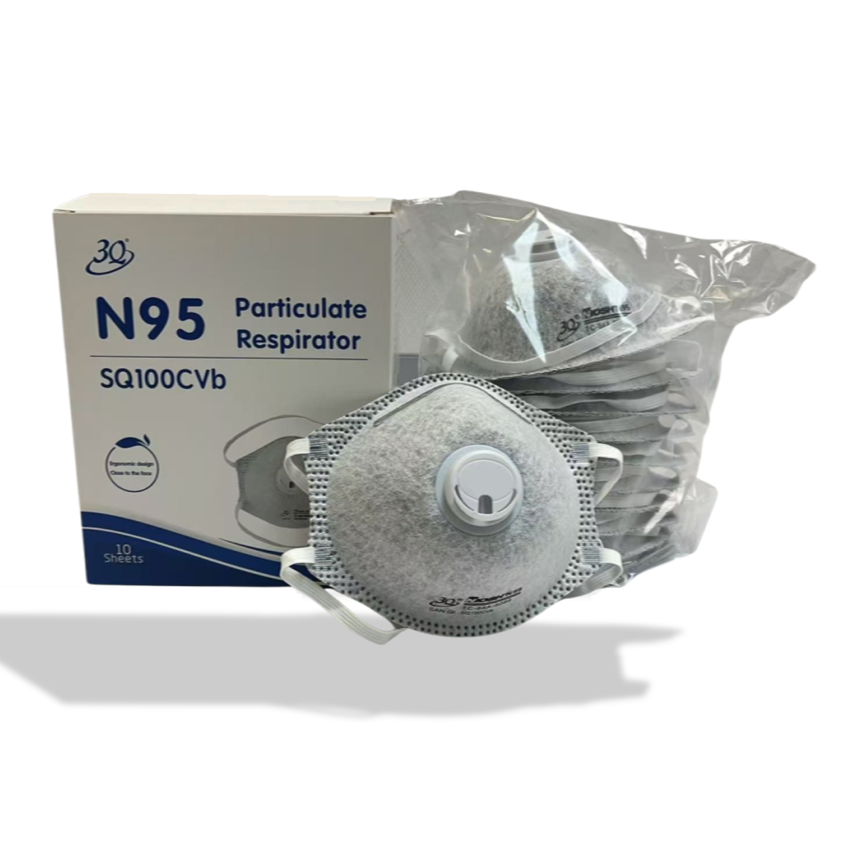 [3Q] NIOSH-approved N95 Valve Respirator (Activated Carbon)