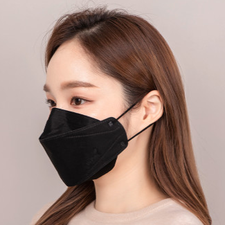 Dr. Puri KF94 Micro-dust Protection Premium Mask (White/Black, S, M, L)