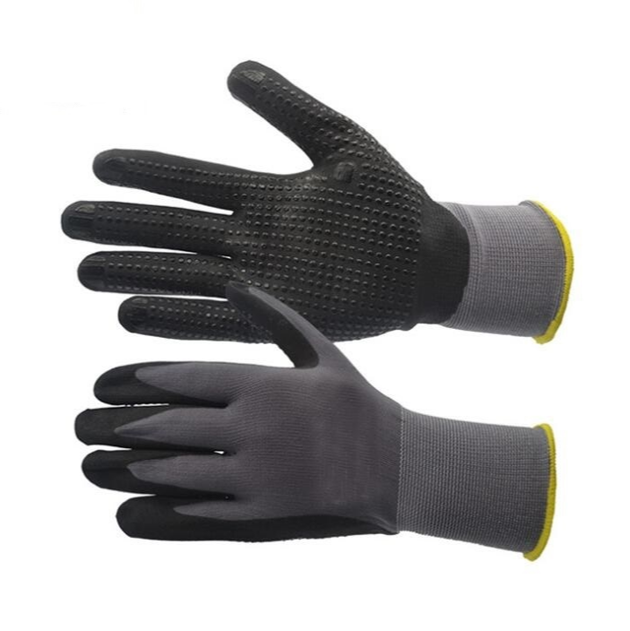 KM Micro-foam Nitrile Coated PPE Gloves [Flat/Dots]