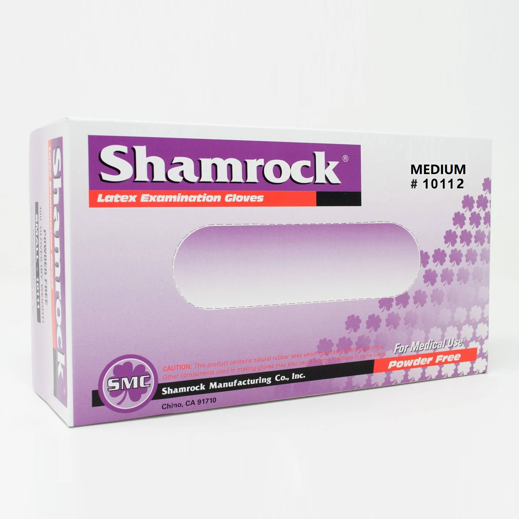 Shamrock Powder-Free Exam Latex Gloves, 4.5mil