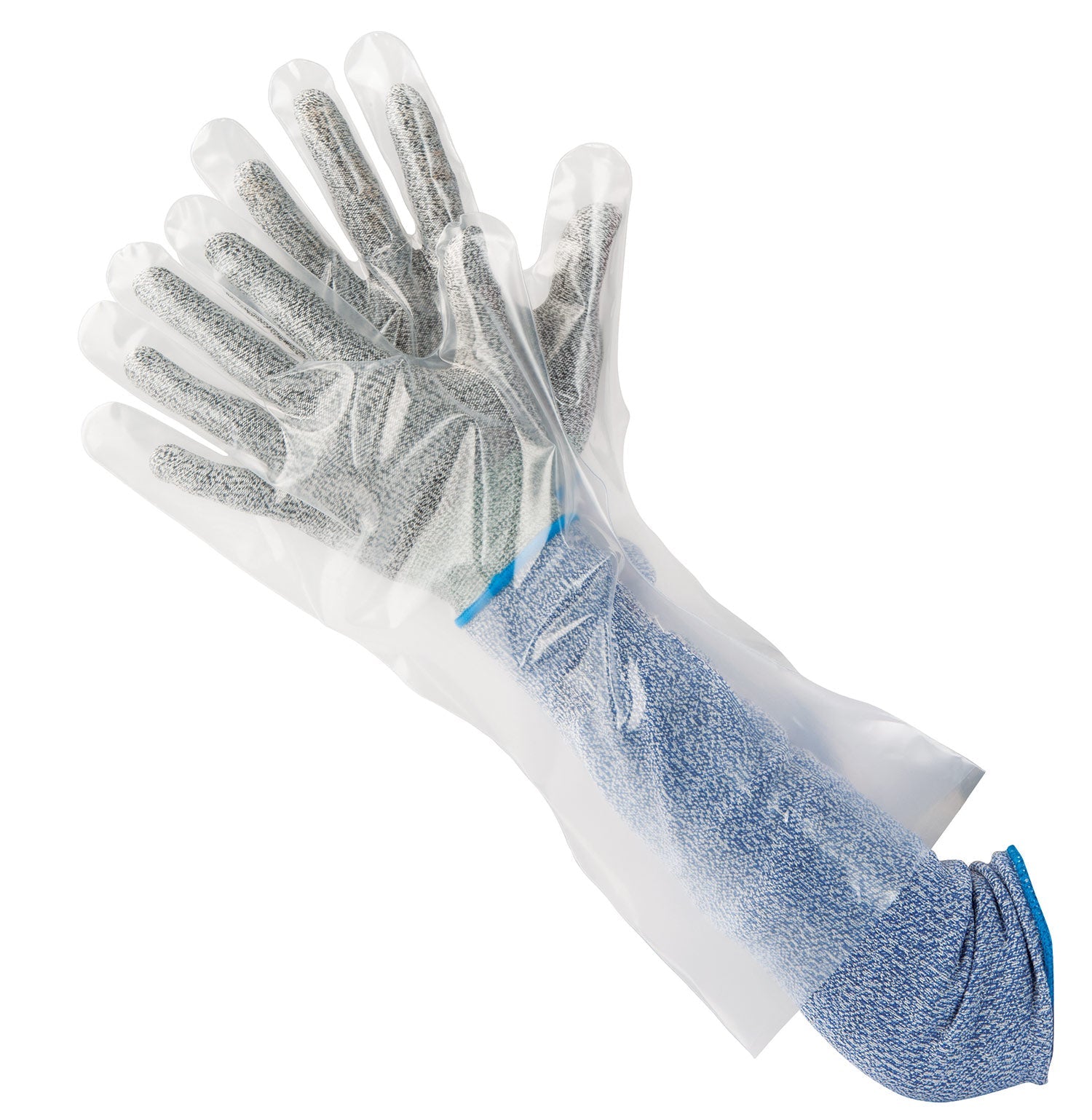 KM Virgin PE Gloves, Elbow Length (ISO Class 3+); Solar Cell