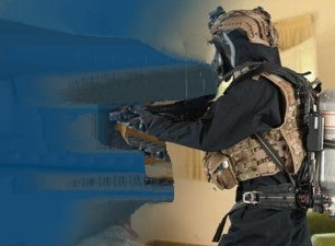 [Kappler] DuraChem® 500, NFPA 1990 (1994) Class 1 and Class 2 CBRN/Hazmat Protection , SM/MD~4XL, Khaki/Navy,
